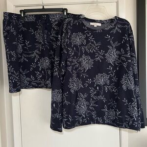 Floral Loft skirt and shirt set